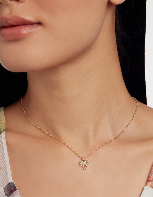 PALMELE-Jewellery-Crystal Palm Tree Pendant Necklace- Ted Baker Romania